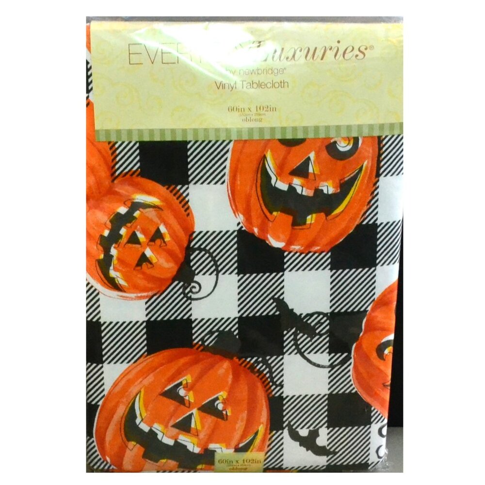 Newbridge Everyday Luxuries Halloween Vinyl Tablecloth Oblong 60 x 102 New